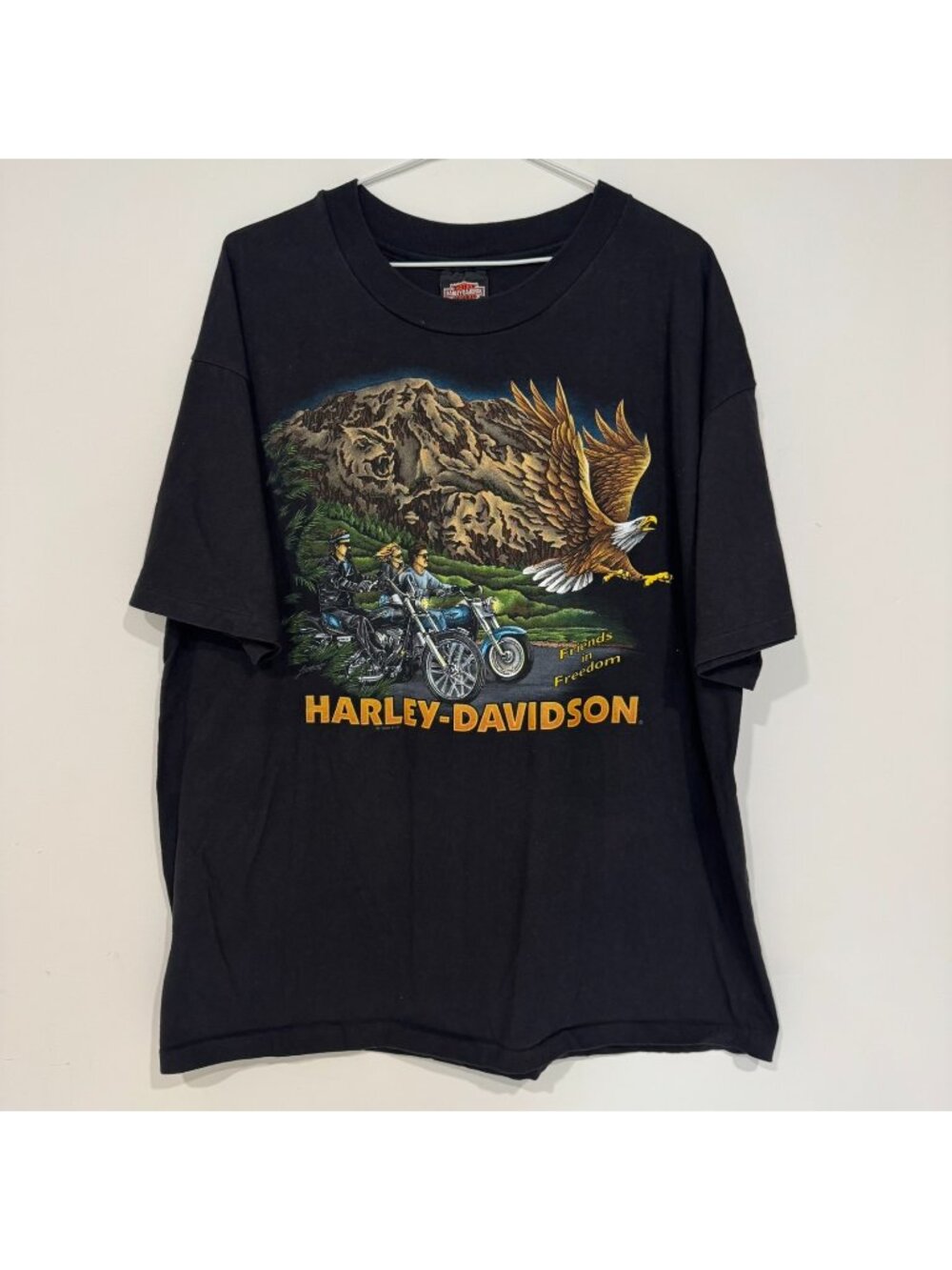 Vintage 1990s Harley Davidson Friends in Freedom T-shirt Ft Lauderdale 1995 XL
